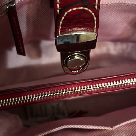 Dooney and Bourne Croc Embossed! Brand New with Tags! Crimson Color! - Picture 5 of 9
